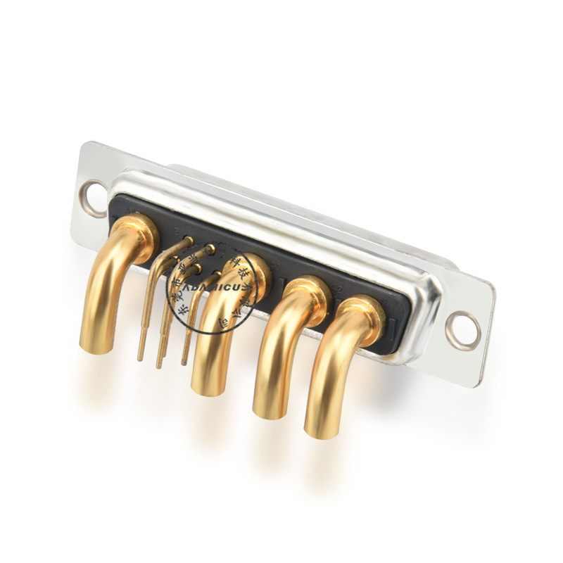 góc bên phải công suất cao nam 9w4 d-sub connector cho PCB